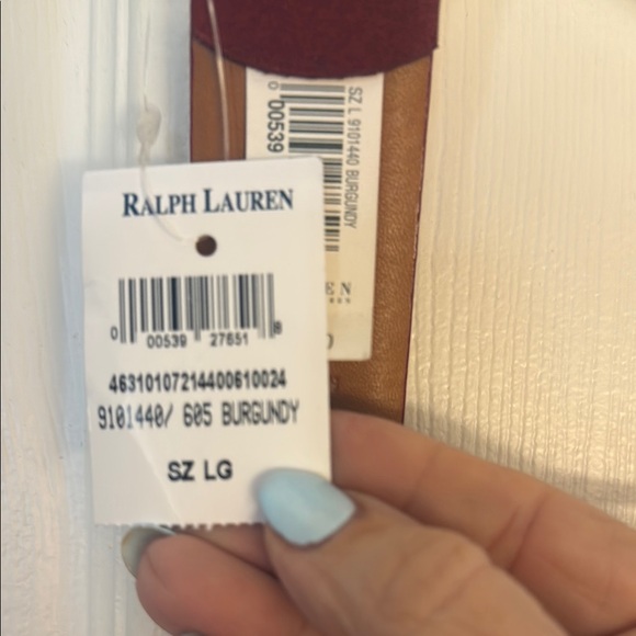 Ralph Lauren dark red suede Belt with Ornate Silver Buckle - Picture 3 of 6